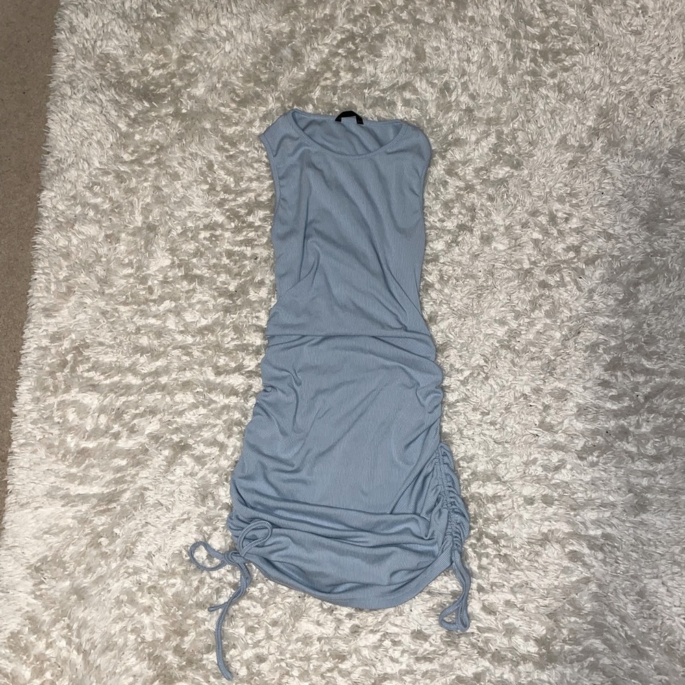Light blue body con dress